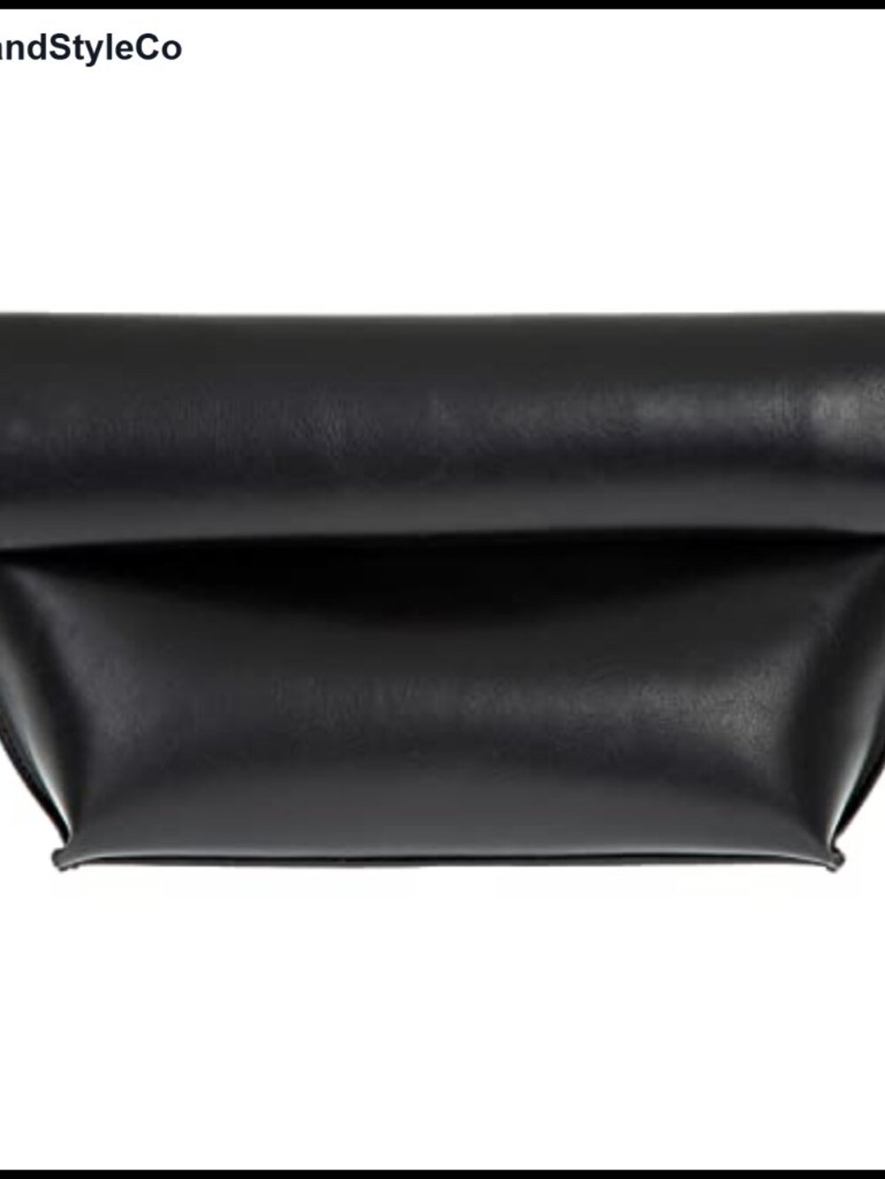 Oversize Foldover Clutch Faux Leather with Chain Strap